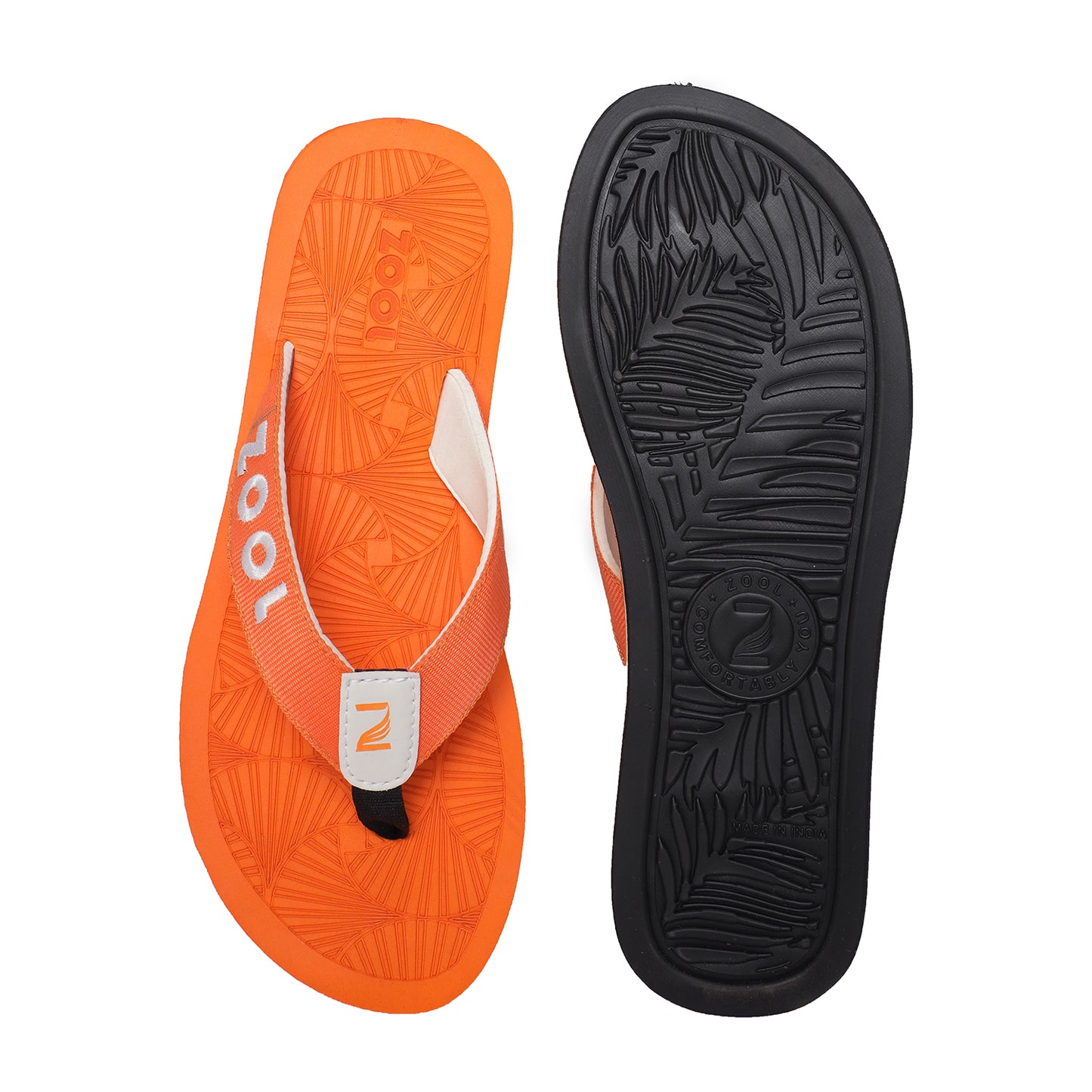 Flora Orange Comfort Slippers