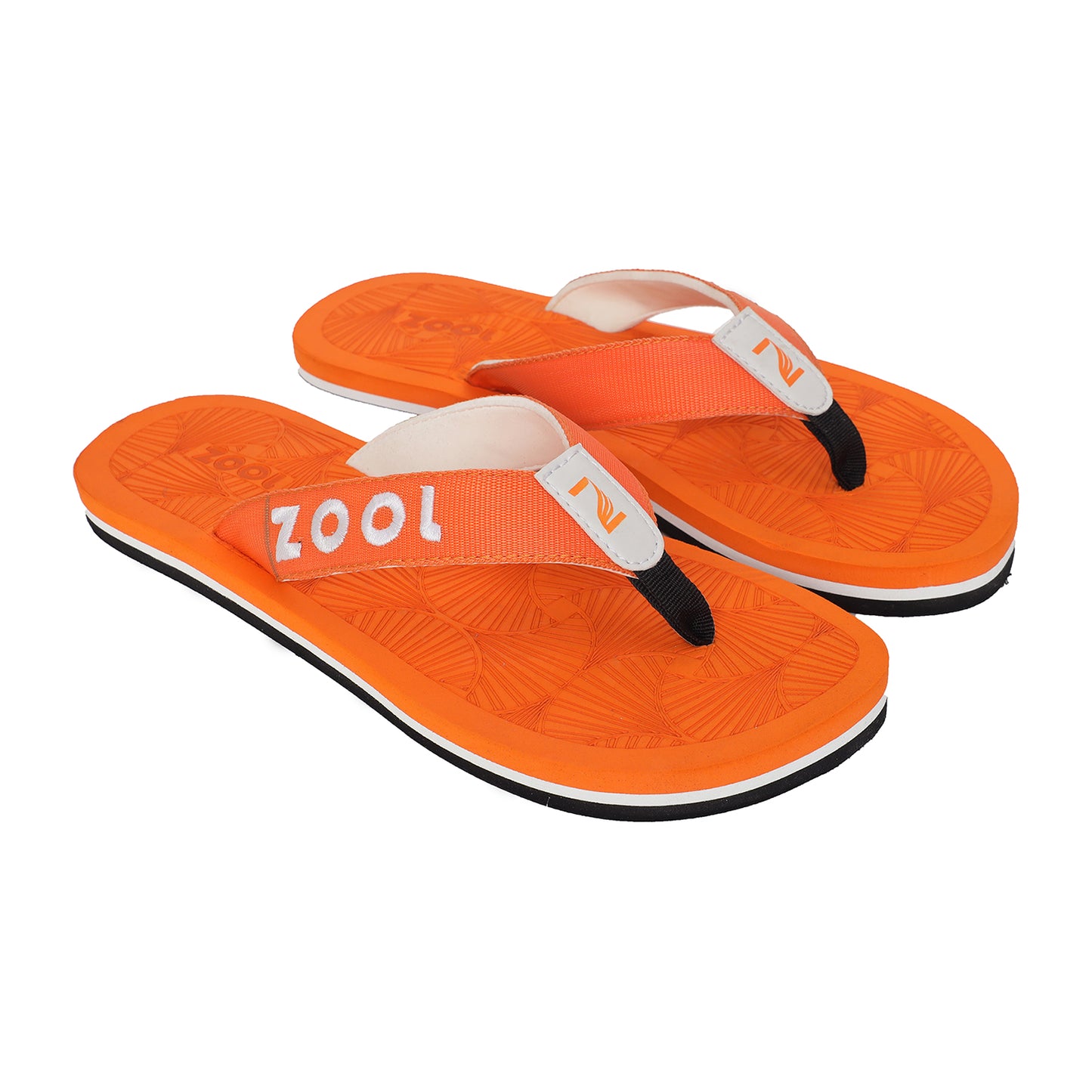 Flora Orange Comfort Slippers