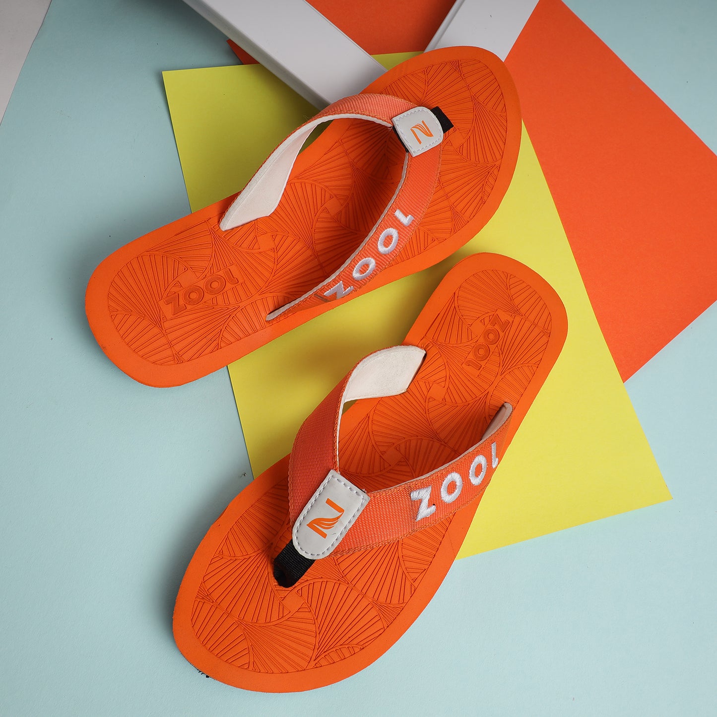 Flora Orange Comfort Slippers